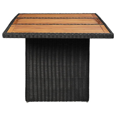 Garden Dining Table Black 200x100x74 cm Poly Rattan - Payday Deals