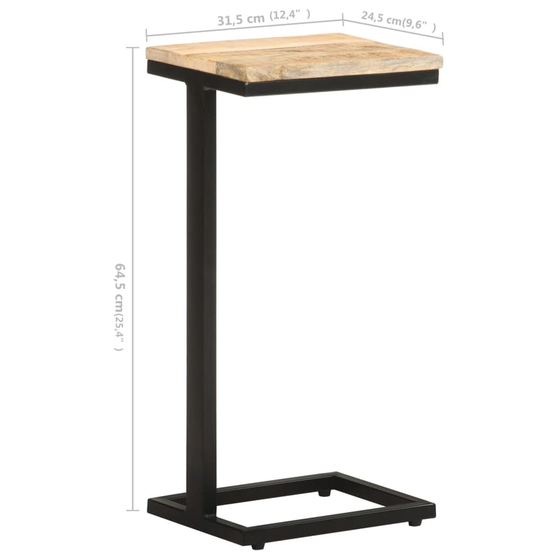 Side Tables 2 pcs 31.5x24.5x64.5 cm Rough Mango Wood