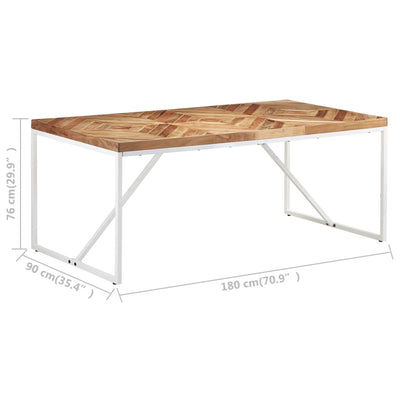 Dining Table 180x90x76 cm Solid Acacia and Mango Wood
