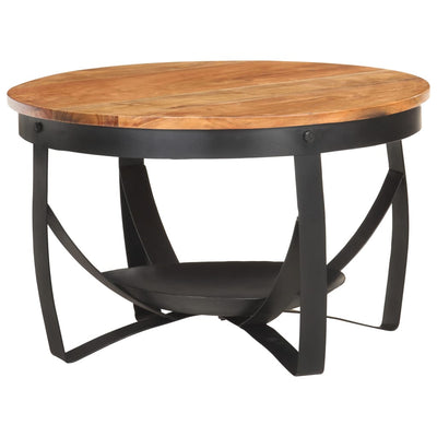 Coffee Table Ø68x43 cm Solid Acacia Wood