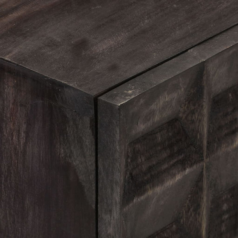 Sideboard Black 60x35x75 cm Solid Mango Wood