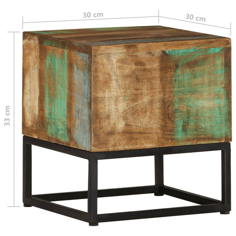 Side Table 30x30x33 cm Solid Reclaimed Wood