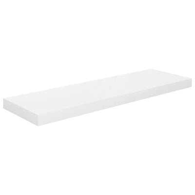 Floating Wall Shelf High Gloss White 80x23.5x3.8 cm MDF