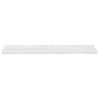 Floating Wall Shelf High Gloss White 120x23.5x3.8 cm MDF