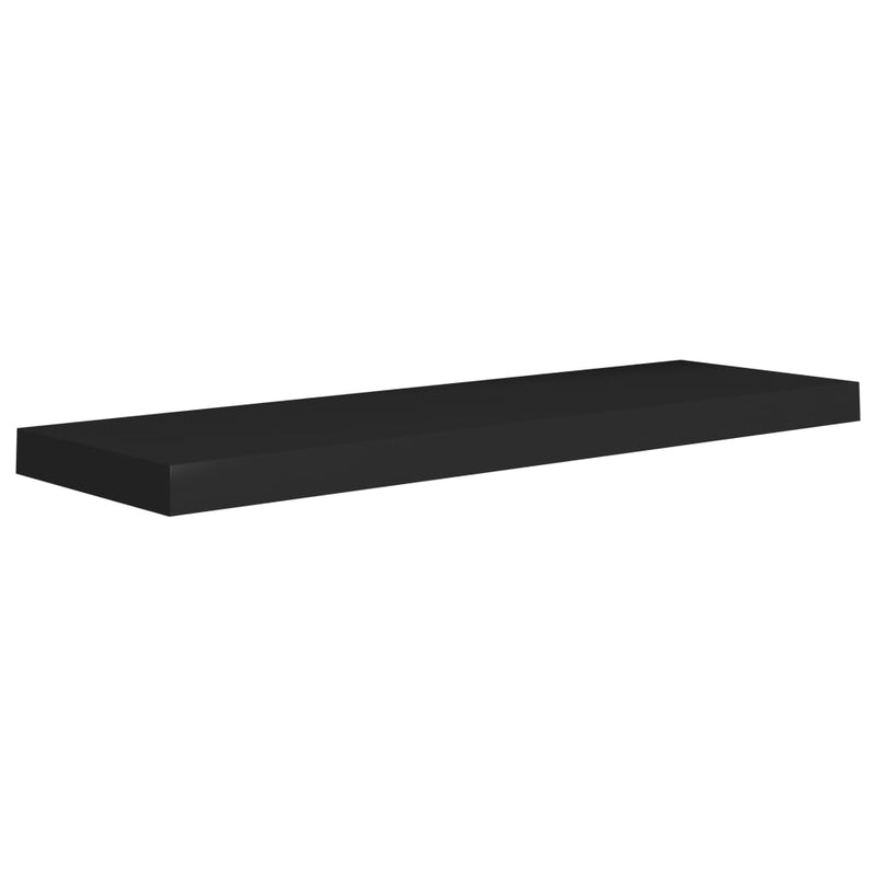 Floating Wall Shelf Black 80x23.5x3.8 cm MDF