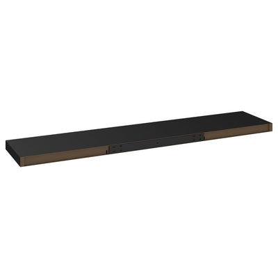 Floating Wall Shelf Black 120x23.5x3.8 cm MDF