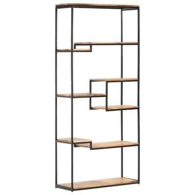 Bookcase 80x30x180 cm Solid Acacia Wood