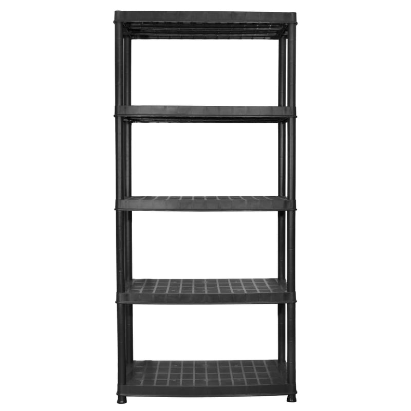 Storage Shelf 5-Tier Black 91.5x45.7x185 cm Plastic