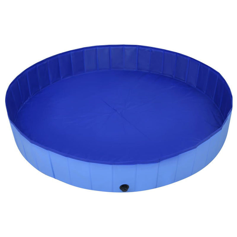 Foldable Dog Swimming Pool Blue 200x30 cm PVC