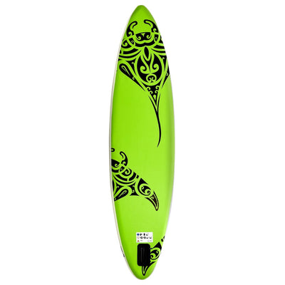 Inflatable Stand Up Paddleboard Set 320x76x15 cm Green