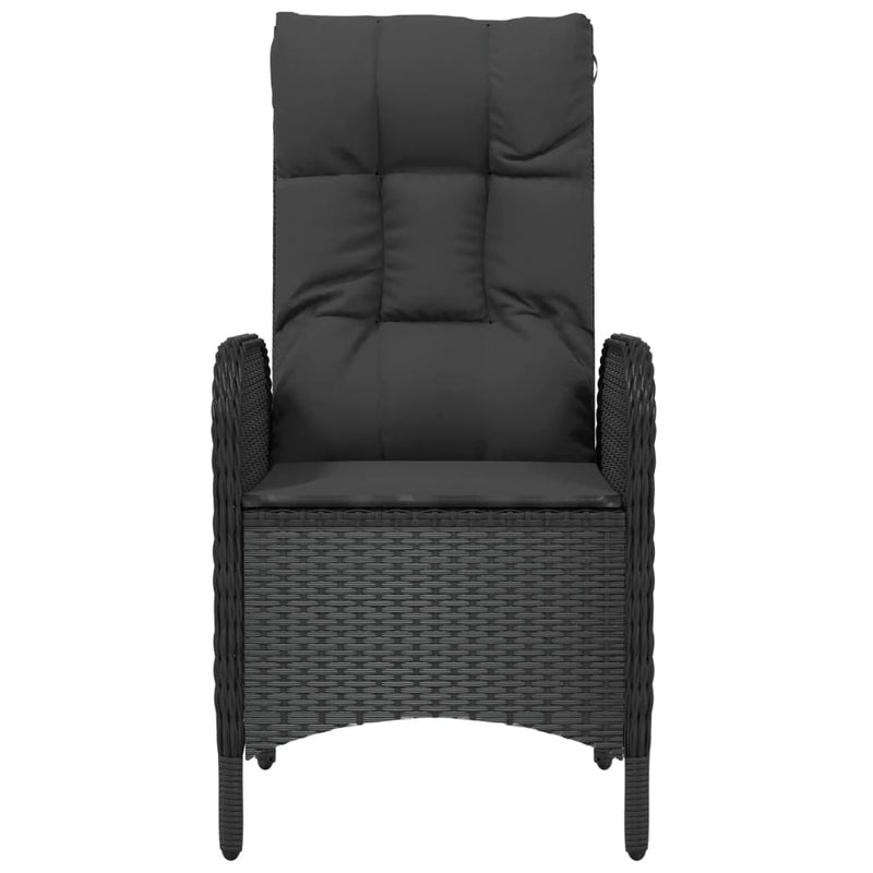 Outdoor Chairs 2 pcs Poly Rattan Black