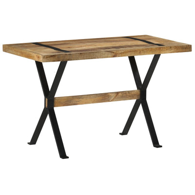 Dining Table 120x60x76 cm Rough Mango Wood - Payday Deals