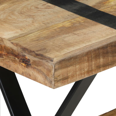 Dining Table 140x70x76 cm Rough Mango Wood