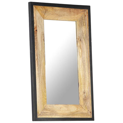 Mirror 80x50 cm Solid Mango Wood - Payday Deals