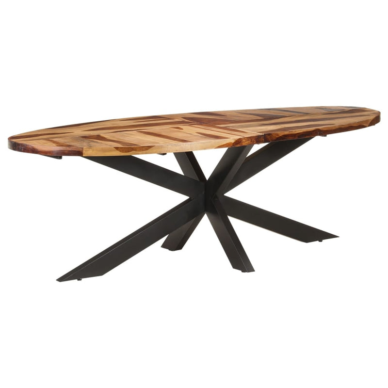 Dining Table 240x100x75 cm Acacia Wood with Sheesham Finish