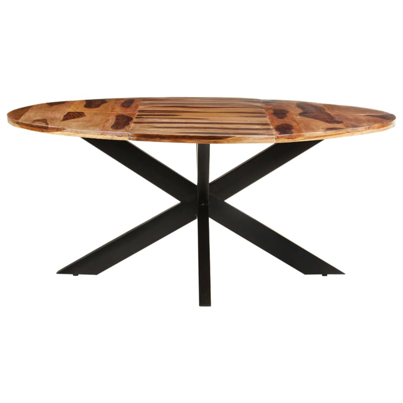 Dining Table Round 175x75 cm Acacia Wood with Sheesham Finish