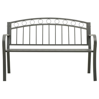 Garden Bench 125 cm Steel Grey