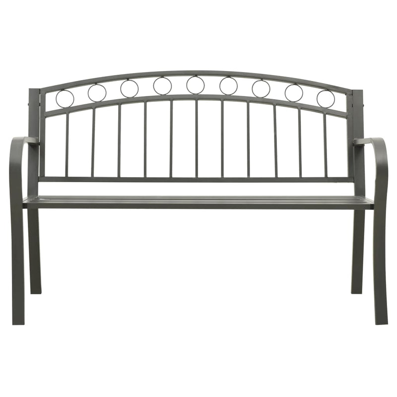 Garden Bench 125 cm Steel Grey