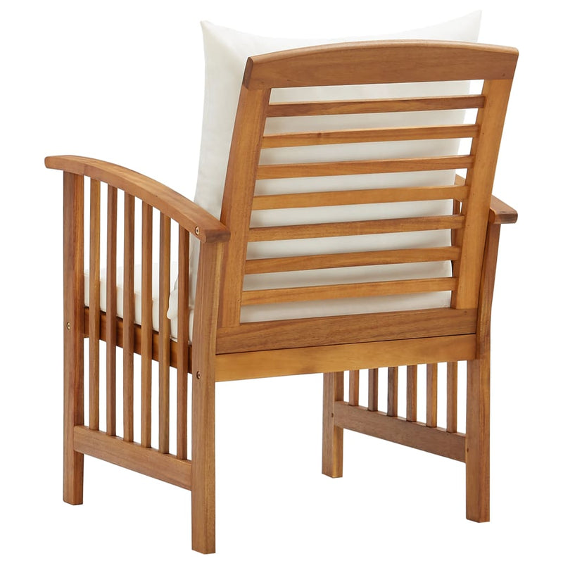 Garden Chairs with Cushions 2 pcs Solid Acacia Wood - Payday Deals