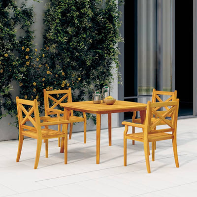 Garden Table 110x110x75 cm Solid Wood Acacia
