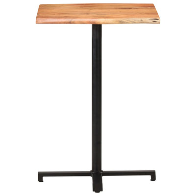 Bar Table with Live Edges 60x60x110 cm Solid Acacia Wood