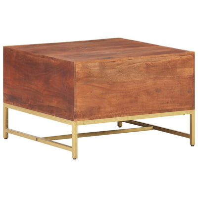 Coffee Table Honey Brown 67x67x45 cm Solid Acacia Wood