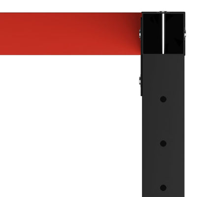 Work Bench Frame Metal 120x57x79 cm Black and Red