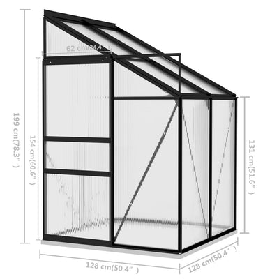 Greenhouse Anthracite Aluminium 2.7 m³