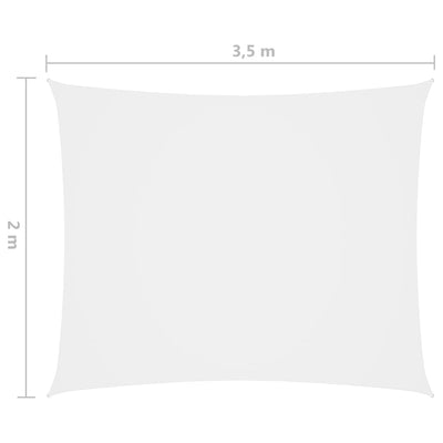Sunshade Sail Oxford Fabric Rectangular 2x3.5 m White
