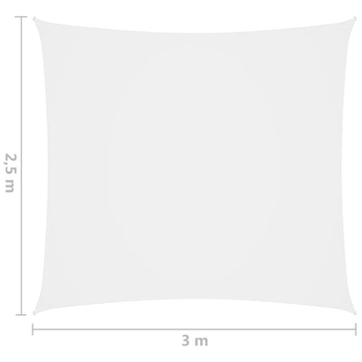 Sunshade Sail Oxford Fabric Rectangular 2.5x3 m White