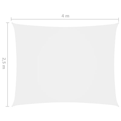 Sunshade Sail Oxford Fabric Rectangular 2.5x4 m White