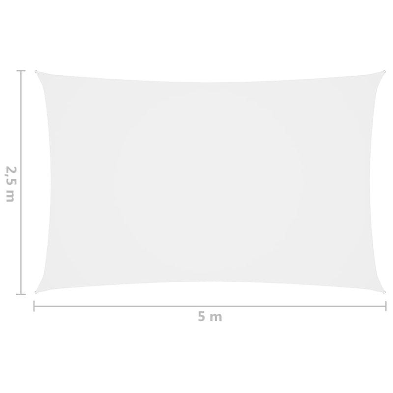 Sunshade Sail Oxford Fabric Rectangular 2.5x5 m White