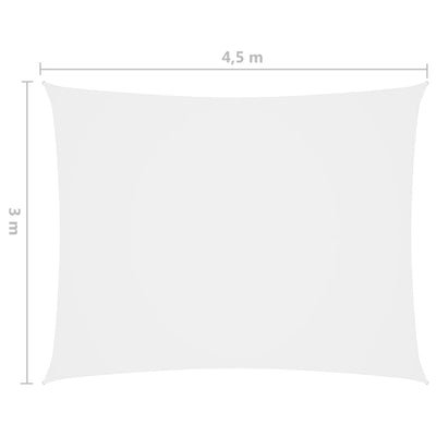 Sunshade Sail Oxford Fabric Rectangular 3x4.5 m White