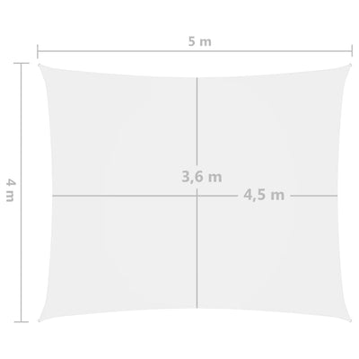Sunshade Sail Oxford Fabric Rectangular 4x5 m White