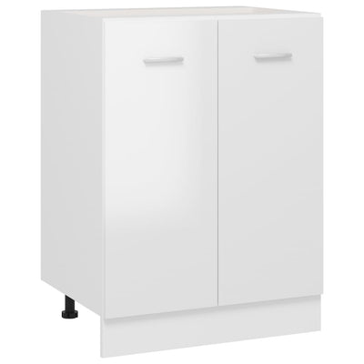 Bottom Cabinet High Gloss White 60x46x81.5 cm Chipboard
