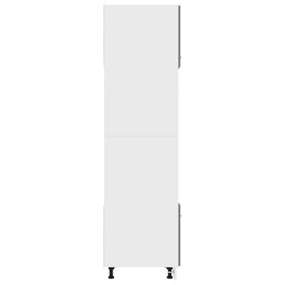 Microwave Cabinet Grey 60x57x207 cm Chipboard