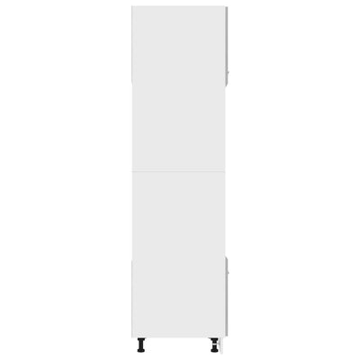 Microwave Cabinet Concrete Grey 60x57x207 cm Engineered Wood
