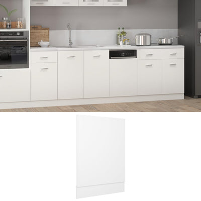 Dishwasher Panel White 45x3x67 cm Chipboard