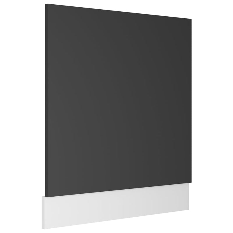 Dishwasher Panel Grey 59.5x3x67 cm Chipboard