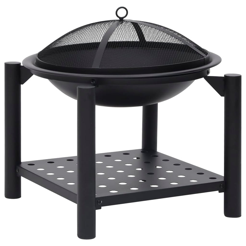 Fire Pit with Poker 54x54x55 cm Steel - Payday Deals