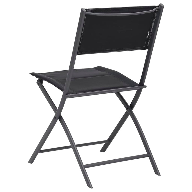 Folding Outdoor Chairs 4 pcs Steel and Textilene