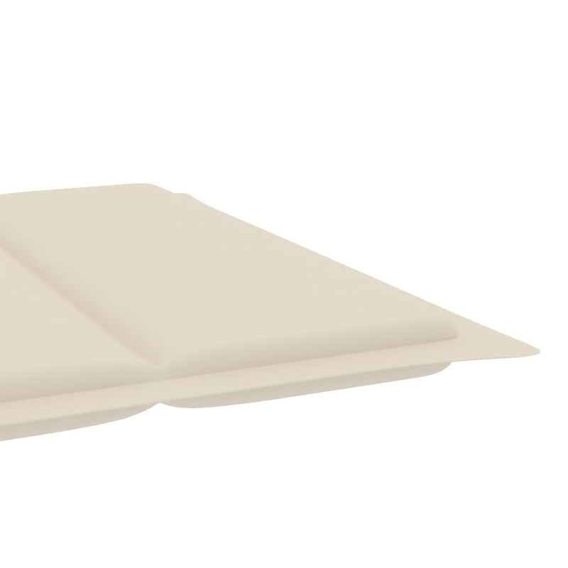 Sun Lounger Cushion Cream 186x58x3 cm