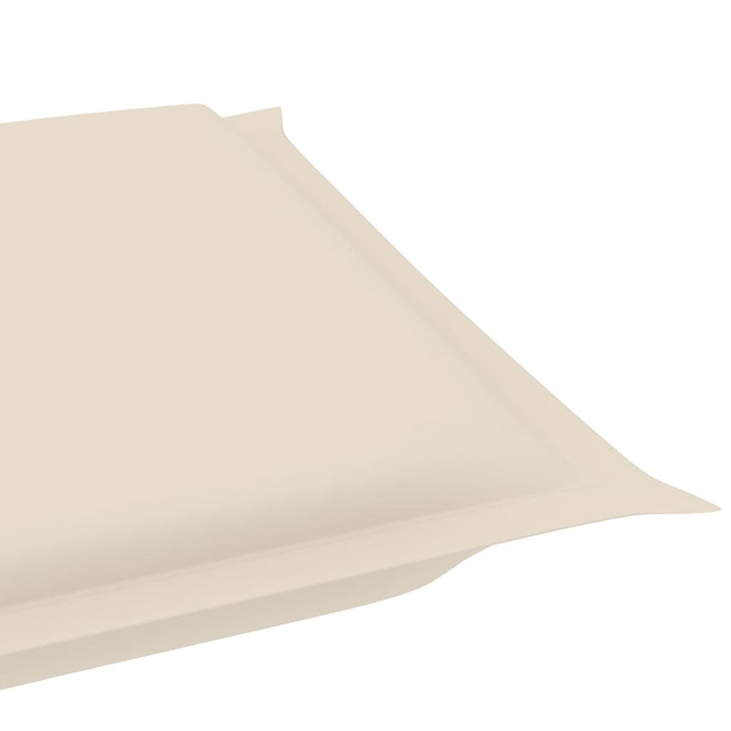 Sun Lounger Cushion Cream 186x58x3 cm