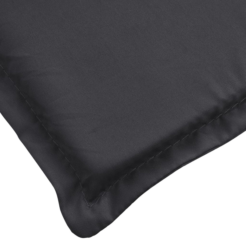 Sun Lounger Cushion Black 200x70x3 cm Fabric