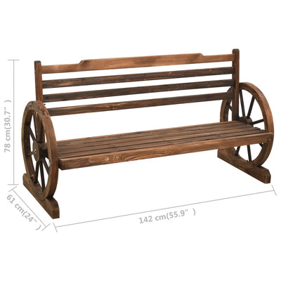 Garden Bench 142 cm Solid Firwood - Payday Deals
