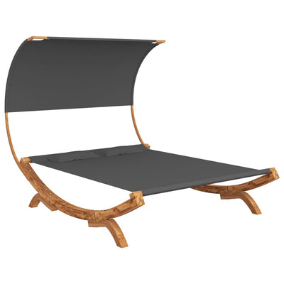 Hammock with Canopy 165x203x126 cm Solid Bent Wood Anthracite - Payday Deals