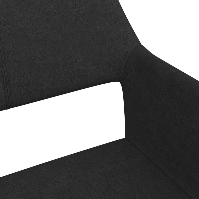 Dining Chairs 4 pcs Black Fabric