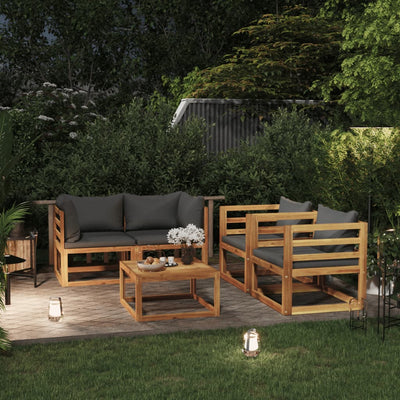 5 Piece Garden Lounge Set with Cushion Solid Acacia Wood - Payday Deals