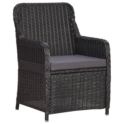 9 Piece Outdoor Dining Set Poly Rattan Black - Payday Deals