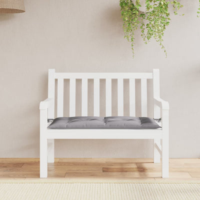 Garden Bench Cushion Grey 100x50x7 cm Fabric
